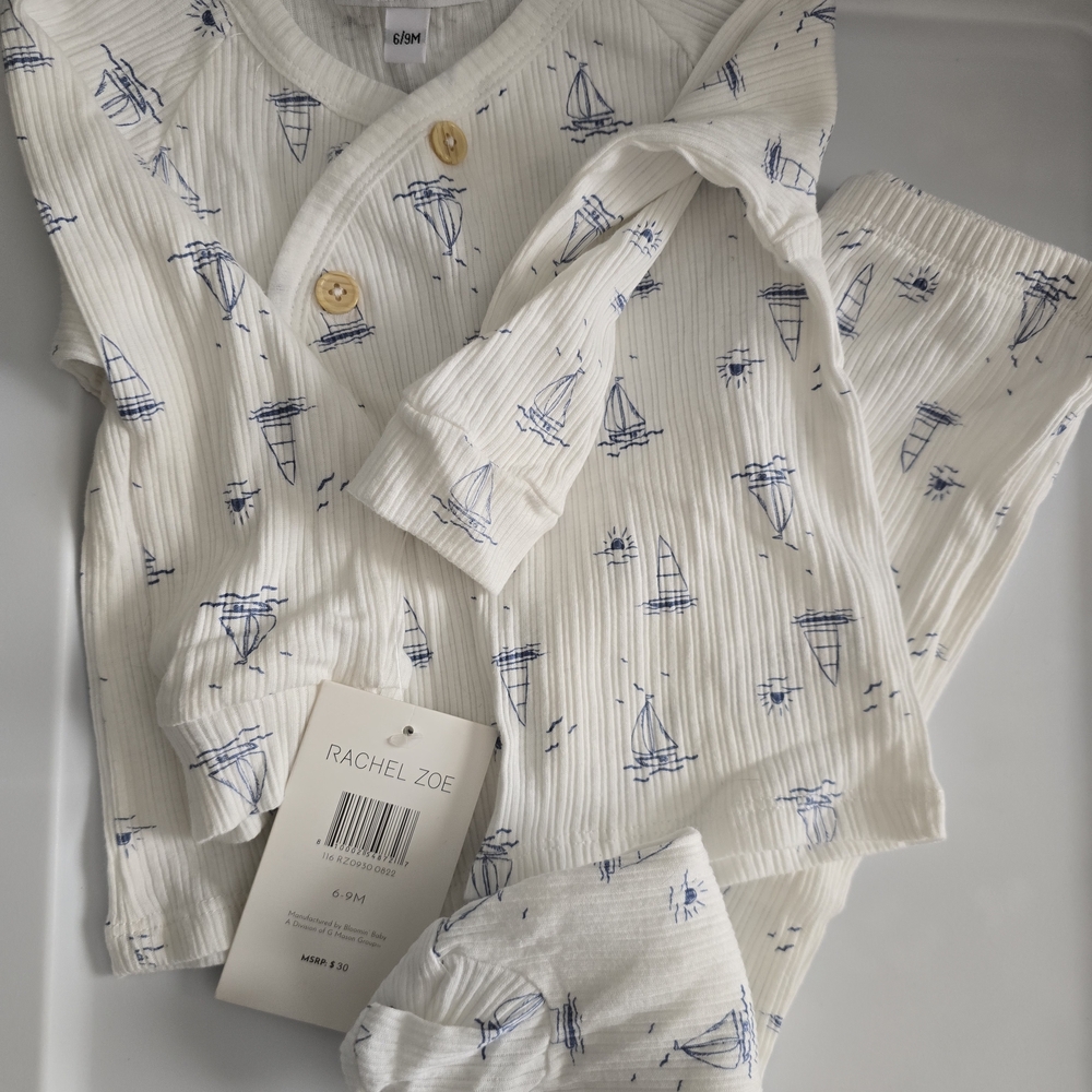 Rachel Zoe Kids White and Blue Pajamas